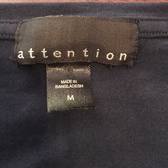 Women’s Attention Navy Blue top size M - Picture 3 of 3